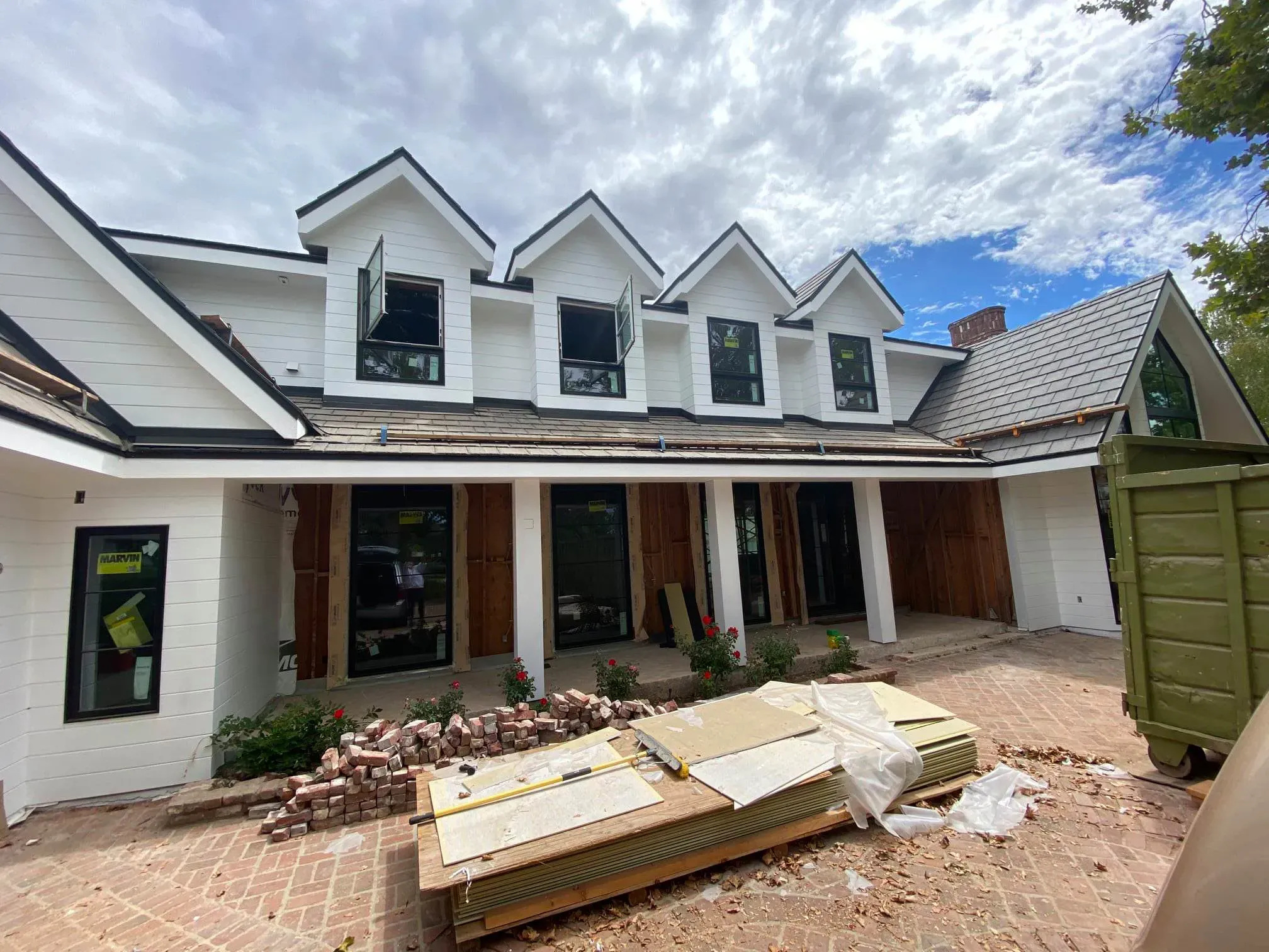 Exterior of the North Ranch home during construction