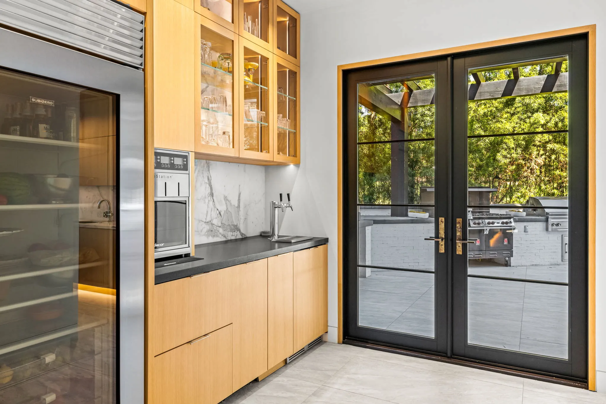 Renovated kitchen with custom cabinetry